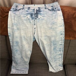 Women's Tie-Dye Light Blue Leggings